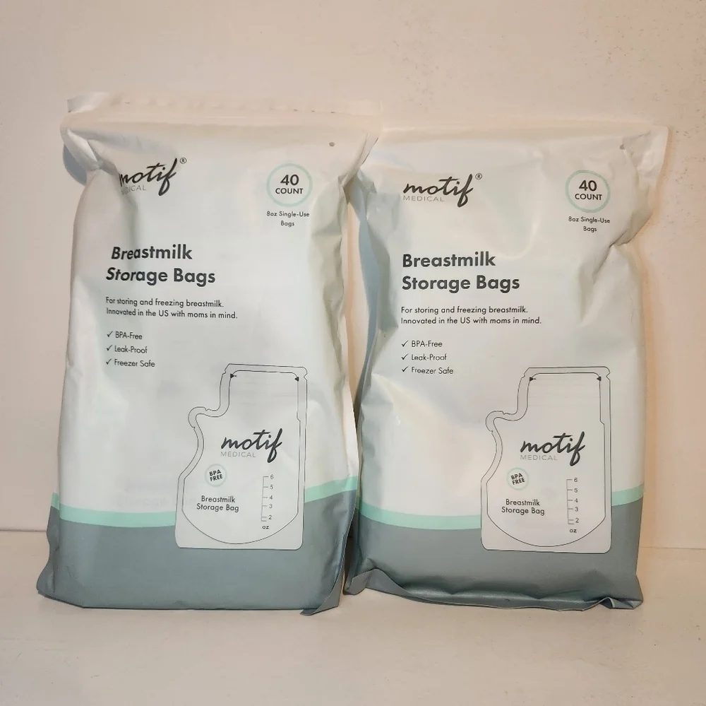 2 Brand New Unopened Motif Breastmilk Storage Bags 40 count
